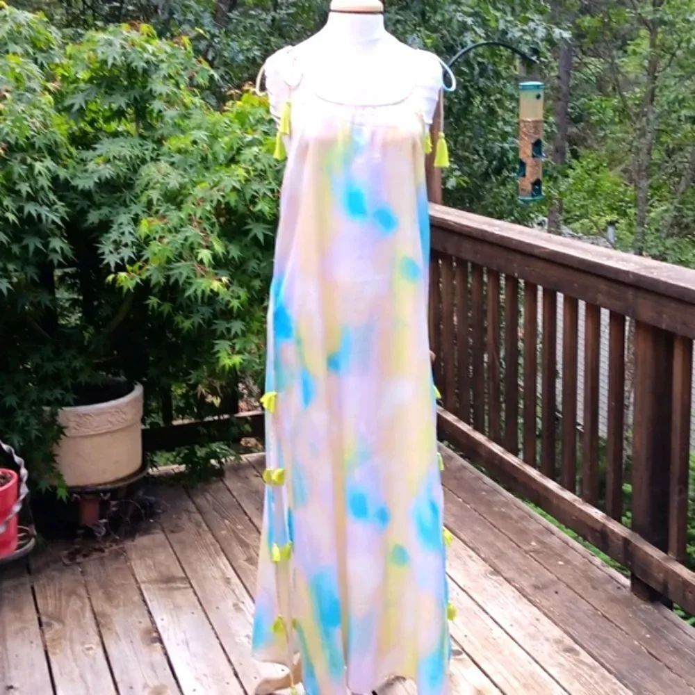Violet Sky Sheer Swim Sundress Cover
